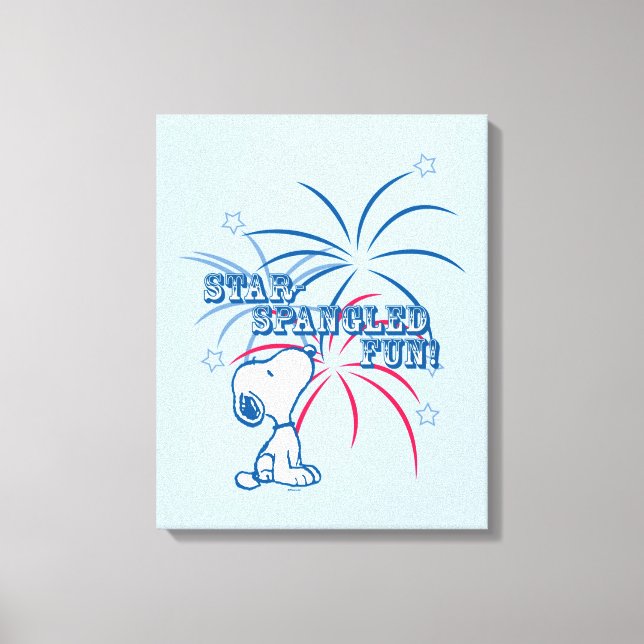Snoopy Star-spridd Roligt Canvastryck (Framsida)