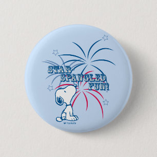 Snoopy Star-spridd Roligt Knapp