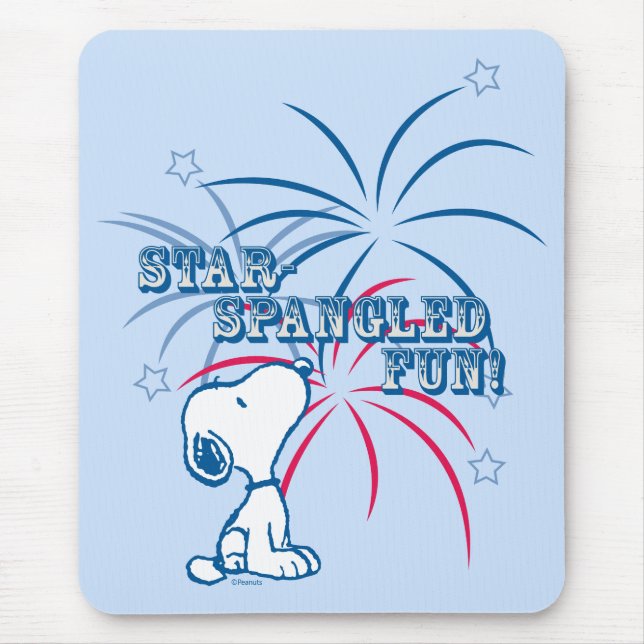 Snoopy Star-spridd Roligt Musmatta (Framsidan)