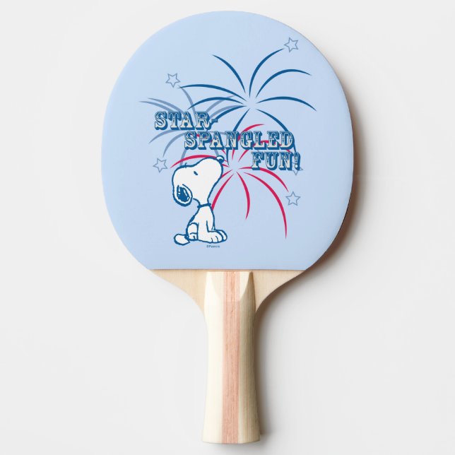 Snoopy Star-spridd Roligt Pingisracket (Framsidan)