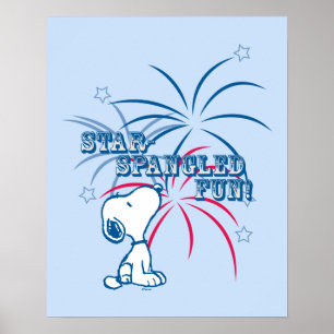 Snoopy Star-spridd Roligt Poster