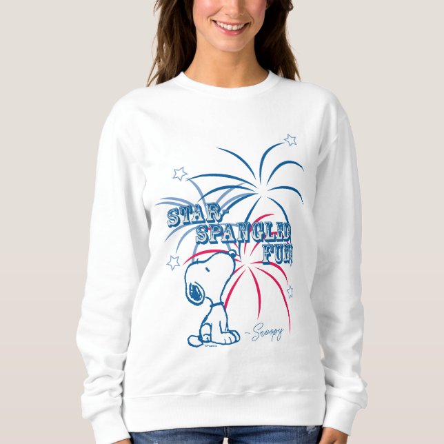 Snoopy Star-spridd Roligt T Shirt (Framsida)