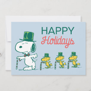 Snoopy Top Hat Pepparmintgodis Julkort