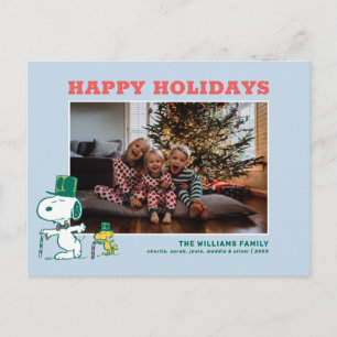 Snoopy Top hat Peppermint Candy Helg Vykort