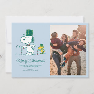 Snoopy Top hat Peppermint Candy Julkort