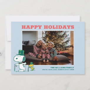 Snoopy Topphatt Pepparmyntsgodis Julkort