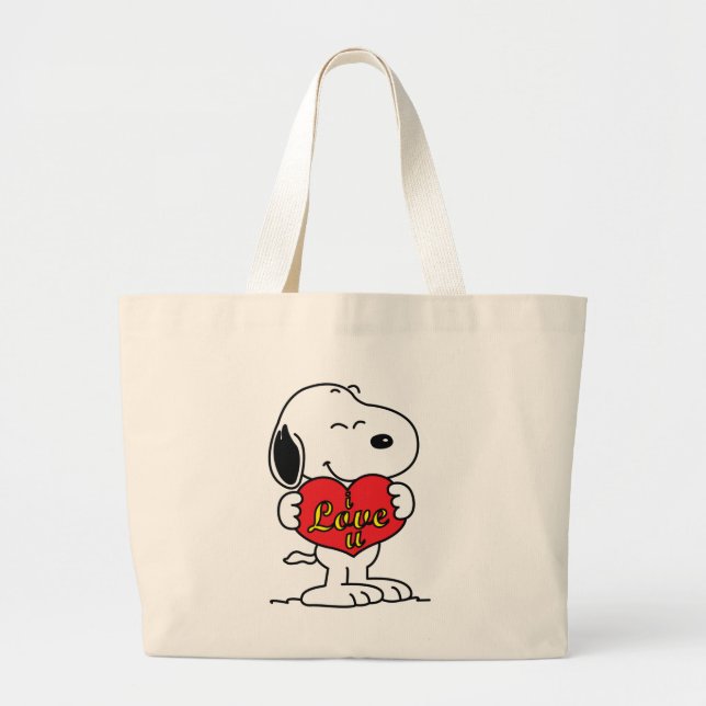 Snoopy Tote Bag Jumbo Tygkasse (Framsidan)