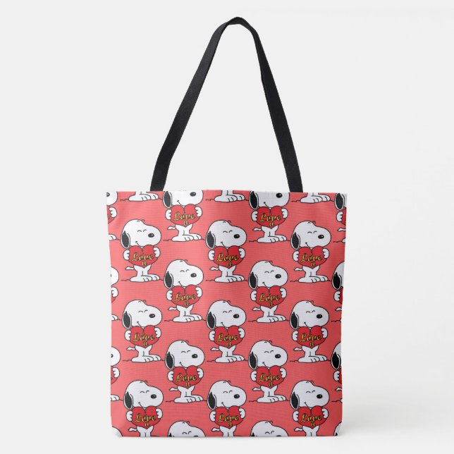Snoopy Tote Bag Tygkasse (Framsida)