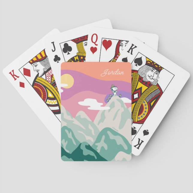 Snoopy & Troop som hyr bergskorten Casinokort (Baksidan)