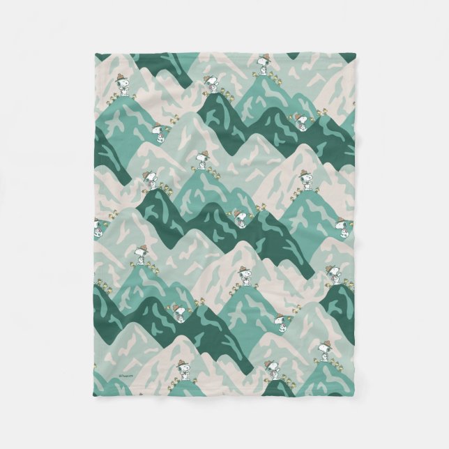 Snoopy Underbar utomhus Mönster Fleecefilt (Framsidan)