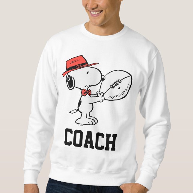 Snoopy Varsity Sports Football Lång Ärmad Tröja (Framsida)