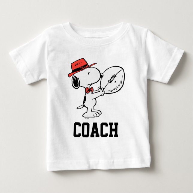 Snoopy Varsity Sports Football T Shirt (Framsida)