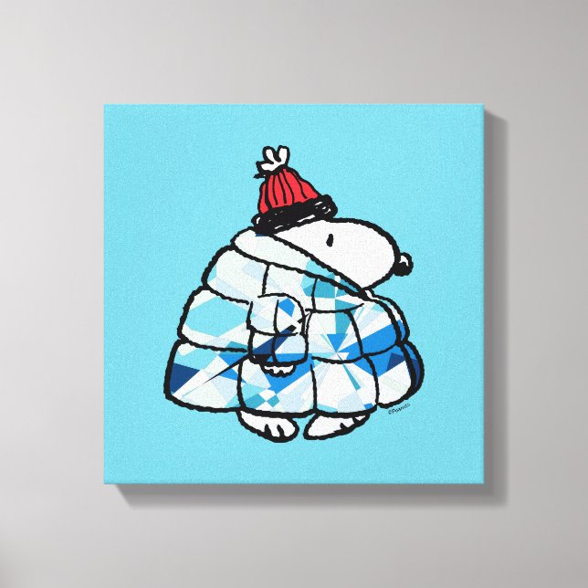 Snoopy Winter Gem Puffer Jacket Canvas Print (Framsida)