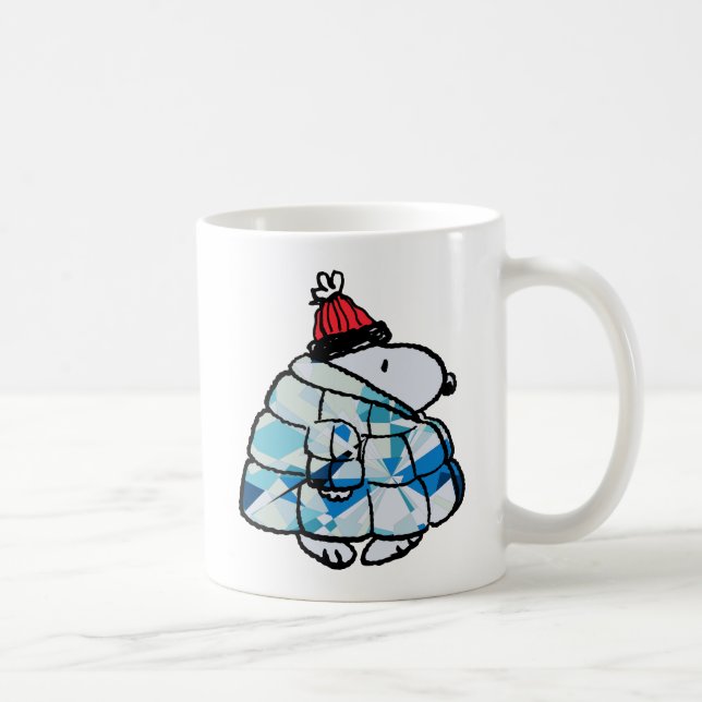 Snoopy Winter Gem Puffer Jacket Kaffe kopp (Höger)
