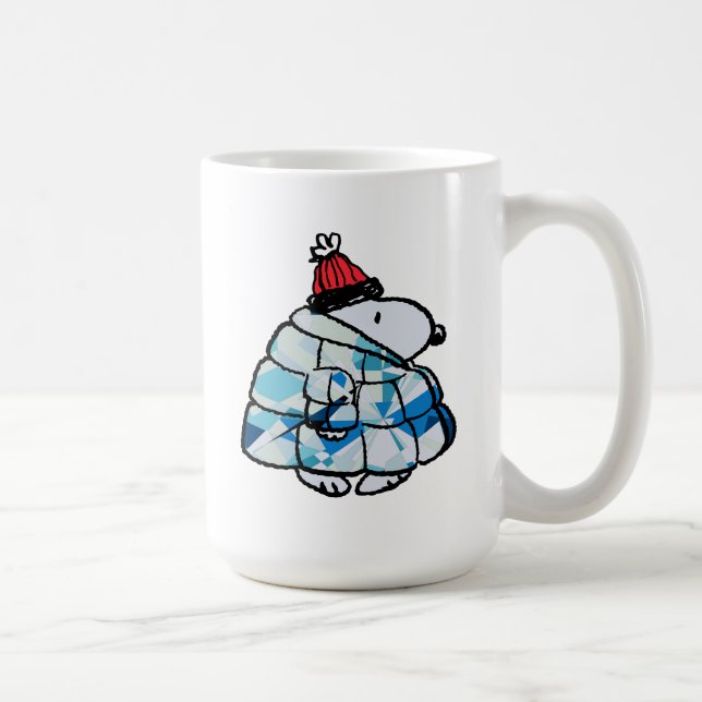 Snoopy Winter Gem Puffer Jacket Kaffe Mugg (Höger)