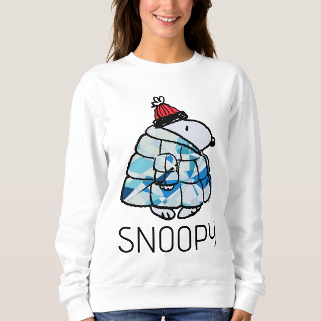 Snoopy Winter Gem Puffer Jacket Sweatshirt T Shirt (Framsida)