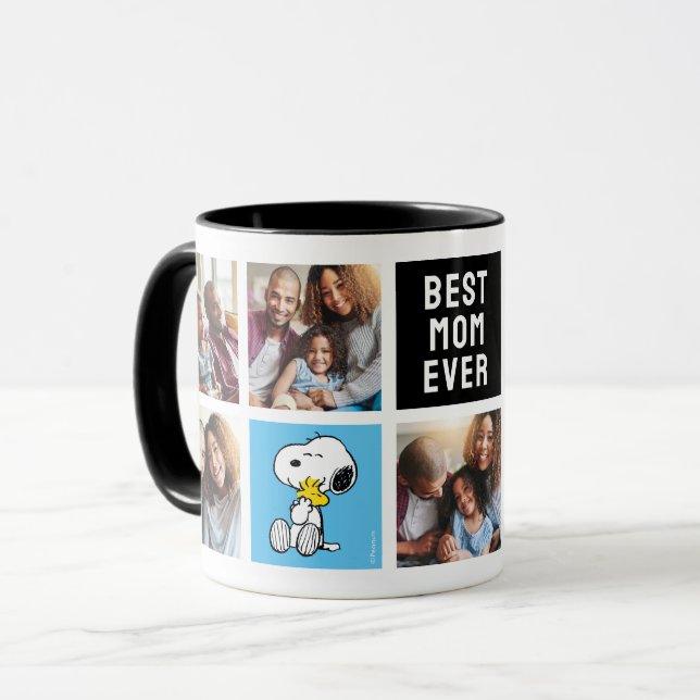 Snoopy & Woodstock | Bästa Mamma någonsin-kollaps Mugg (Framsida vänster)