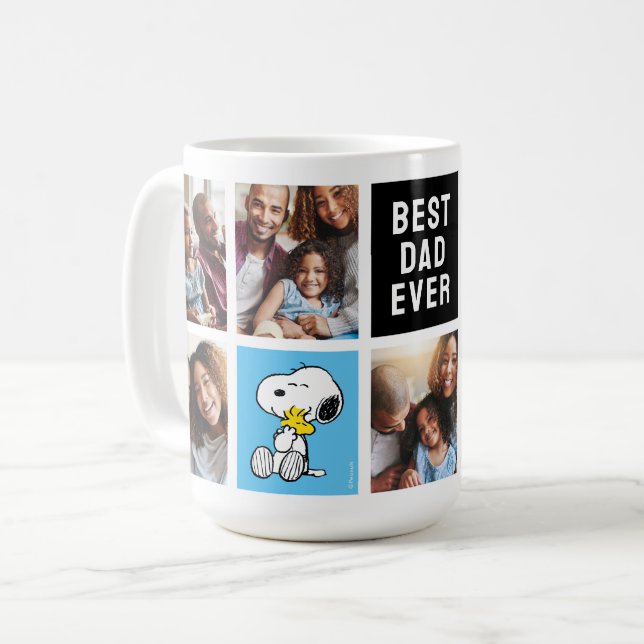Snoopy & Woodstock | Bästa Pappa någonsin-kollaps Kaffemugg (Framsida vänster)