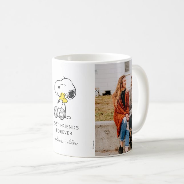 Snoopy & Woodstock | Bästa vänner - Foto Kaffemugg (Framsida höger)