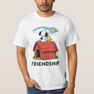 Snoopy & Woodstock Besties Red Doghouse T Shirt
