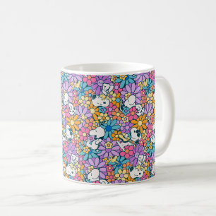 Snoopy & Woodstock Flower Mönster Kaffemugg