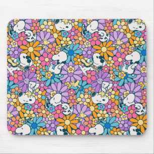 Snoopy & Woodstock Flower Mönster Musmatta