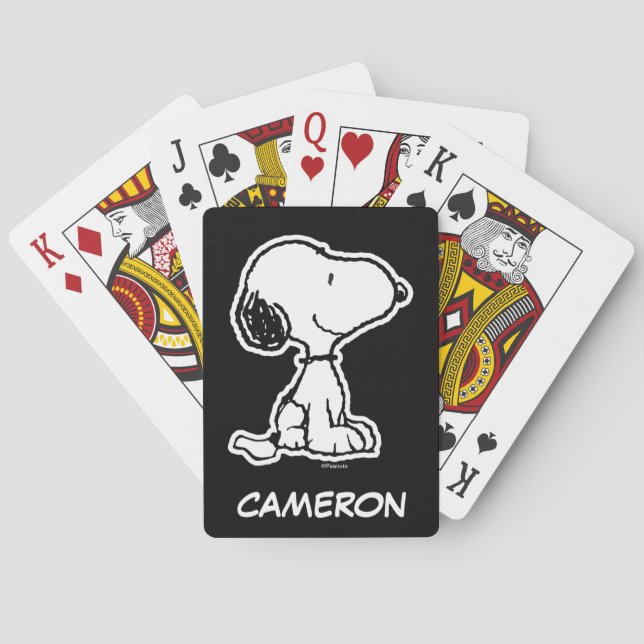 Snoopy & Woodstock Fun & Flowers Playing Cards Casinokort (Baksidan)