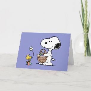 Snoopy & Woodstock   Glad påskkort Helgkort