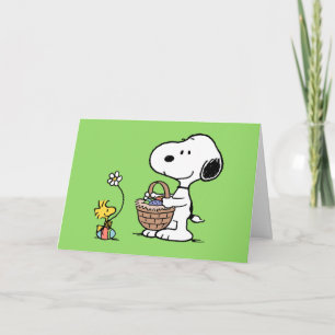 Snoopy & Woodstock Glad Påskkort Helgkort