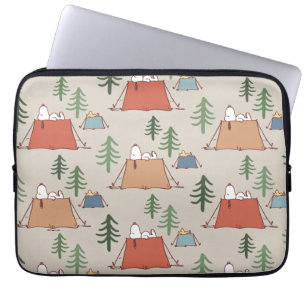Snoopy & Woodstock Go Camping Mönster Laptop Fodral