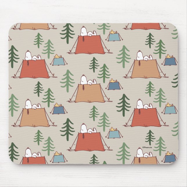 Snoopy & Woodstock Go Camping Mönster Musmatta (Framsidan)