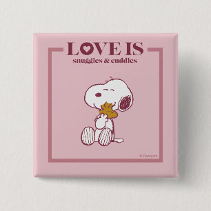 Snoopy & Woodstock - Kärlek är Snuggles & Cuddles Knapp