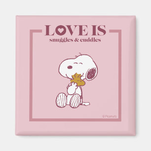 Snoopy & Woodstock - Kärlek är Snuggles & Cuddles Magnet