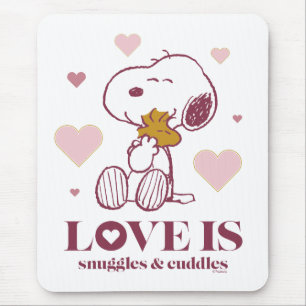 Snoopy & Woodstock - Kärlek är Snuggles & Cuddles Musmatta
