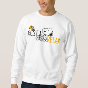 Snoopy & Woodstock Lazy-dagar Lång Ärmad Tröja