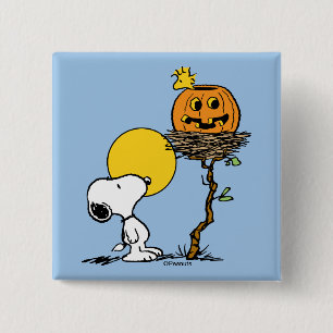 Snoopy & Woodstock Nest med Jack O'Lantern Knapp