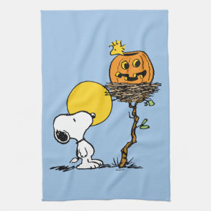 Snoopy & Woodstock Nest med Jack O'Lantern Kökshandduk