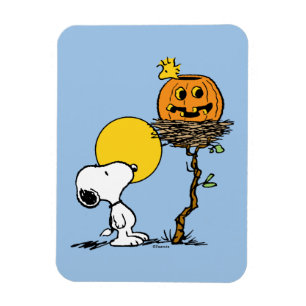Snoopy & Woodstock Nest med Jack O'Lantern Magnet