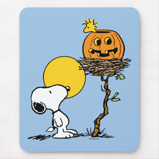 Snoopy & Woodstock Nest med Jack O'Lantern Musmatta (Framsidan)