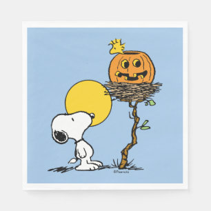 Snoopy & Woodstock Nest med Jack O'Lantern Pappersservett