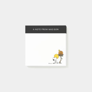 Snoopy & Woodstock Nest med Jack O'Lantern Post-it Block
