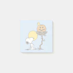 Snoopy & Woodstock Nest med Jack O'Lantern Post-it Block