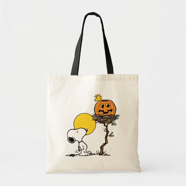 Snoopy & Woodstock Nest med Jack O'Lantern Tygkasse (Framsidan)