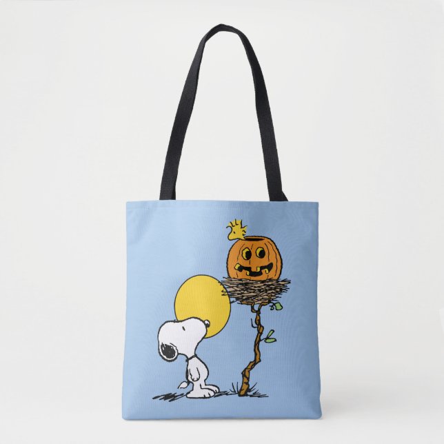 Snoopy & Woodstock Nest med Jack O'Lantern Tygkasse (Framsida)