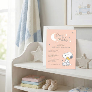 Snoopy & Woodstock   Över Måne Babyskaren Inbjudningar