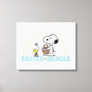 Snoopy & Woodstock - Påsk Beagle Canvastryck