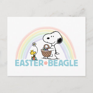 Snoopy & Woodstock - Påsk Beagle Vykort