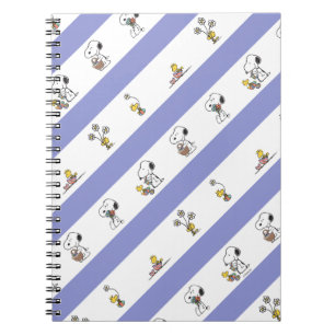 Snoopy & Woodstock Påsk Rand Mönster Anteckningsbok