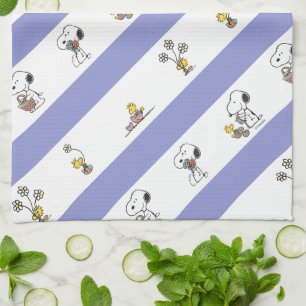 Snoopy & Woodstock Påsk Rand Mönster Kökshandduk