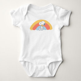 Snoopy & Woodstock Rainbow Baby Shower Baby Bodysu T Shirt